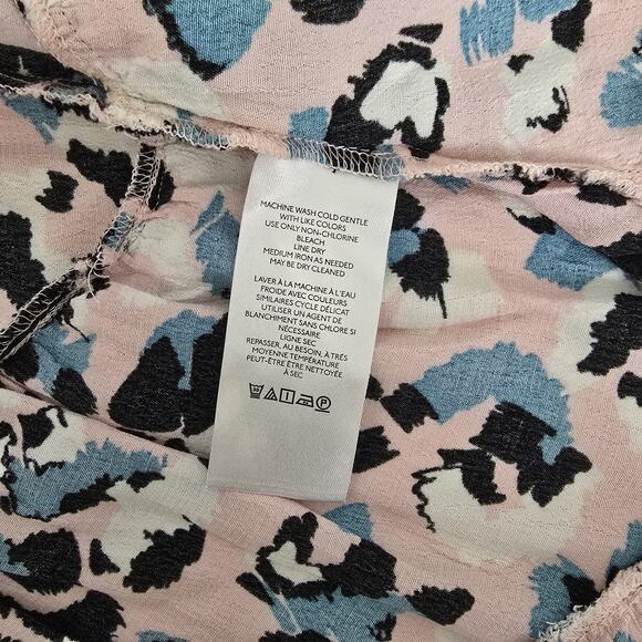 Anthropologie Dress Womens Medium Tiered Ruffle Short Sleeve Viscose Pink - Picture 4 of 11